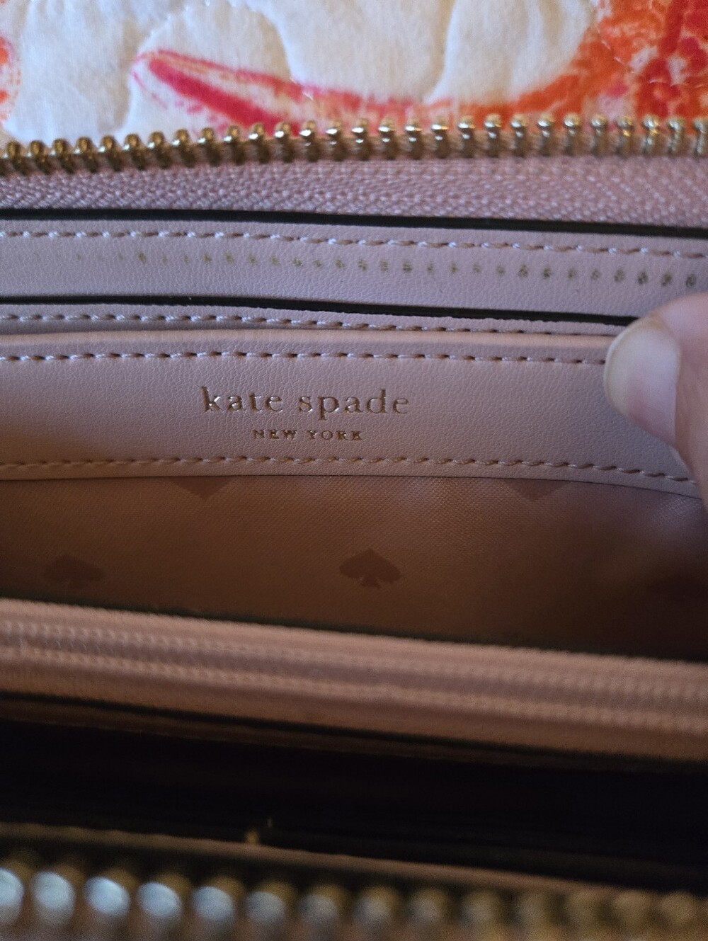 Kate Spade Jeanne Large Continental Leather Wallet - Warm Vellum / Black - Picture 5 of 11